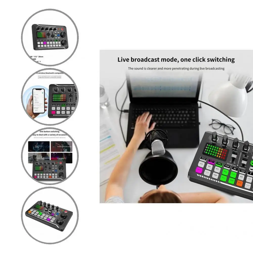 Stable Performance Compact Personal Entertainment Sound Card for Computer