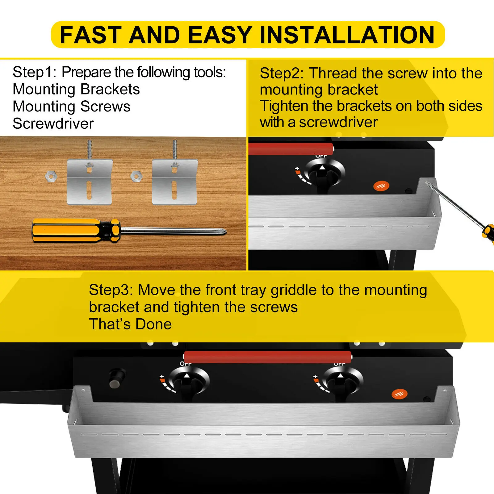 VEVOR 28 Inch Trước Khay Vỉ Nướng Inox Sáng Bóng Dễ Dàng Lắp Đặt Sạch Bền Tinh Tế Ruộng Bậc Thang Sân Ngoài Trời