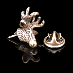 High quality retro animal deer Brooch new fashion jewelry men's and women's wedding shirt clothing suit LAPEL BADGE PIN gift