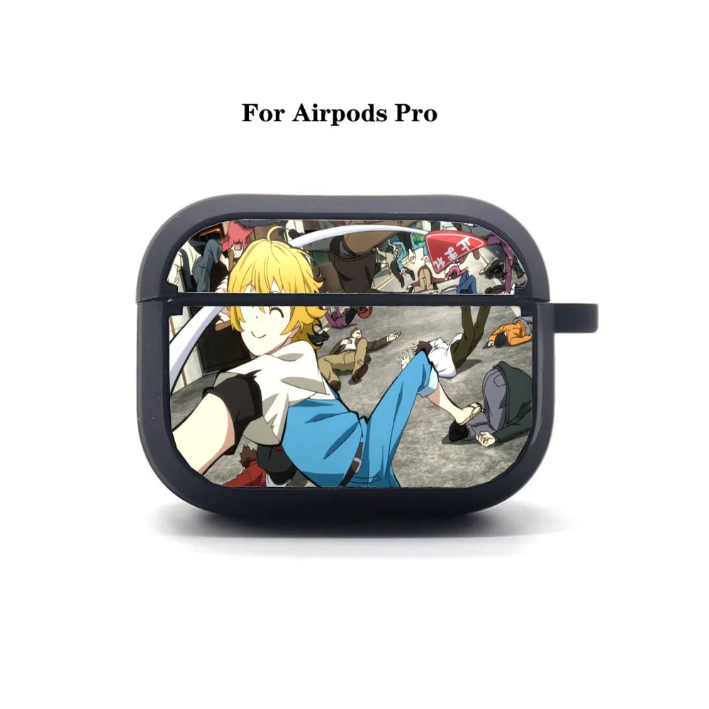 AirPods Pro Earphone bag Anime Bungo Stray Dogs AirPods Pro case Cover Apple Soft Silicone Bluetooth Protective Earphone Case