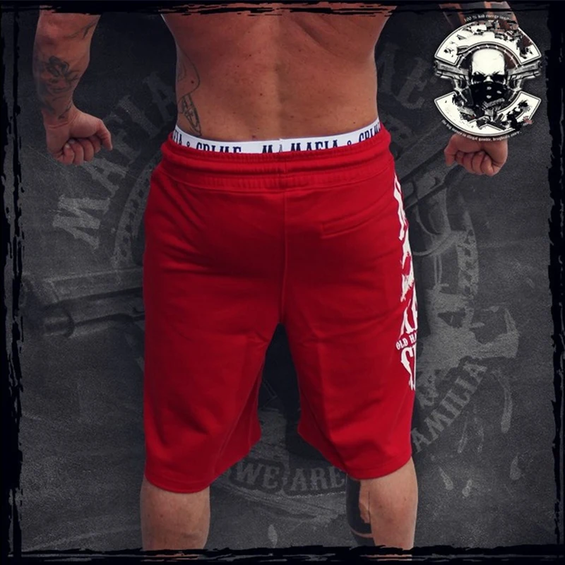 Men Shorts Men\'s Slim fit Fitness Bodybuilding Jogger Mens Brand durable Sweatpants Fitness Workout fashion Cotton Short Pants