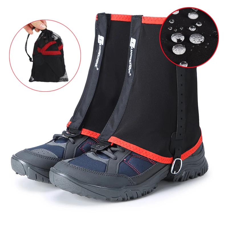 Outdoor Elastic Low Trail Running Gaiter, Waterproof Snow Leg Gaiter Ankle Boots Hiking, Camping Boot Legging, Warmer Shoe Cover