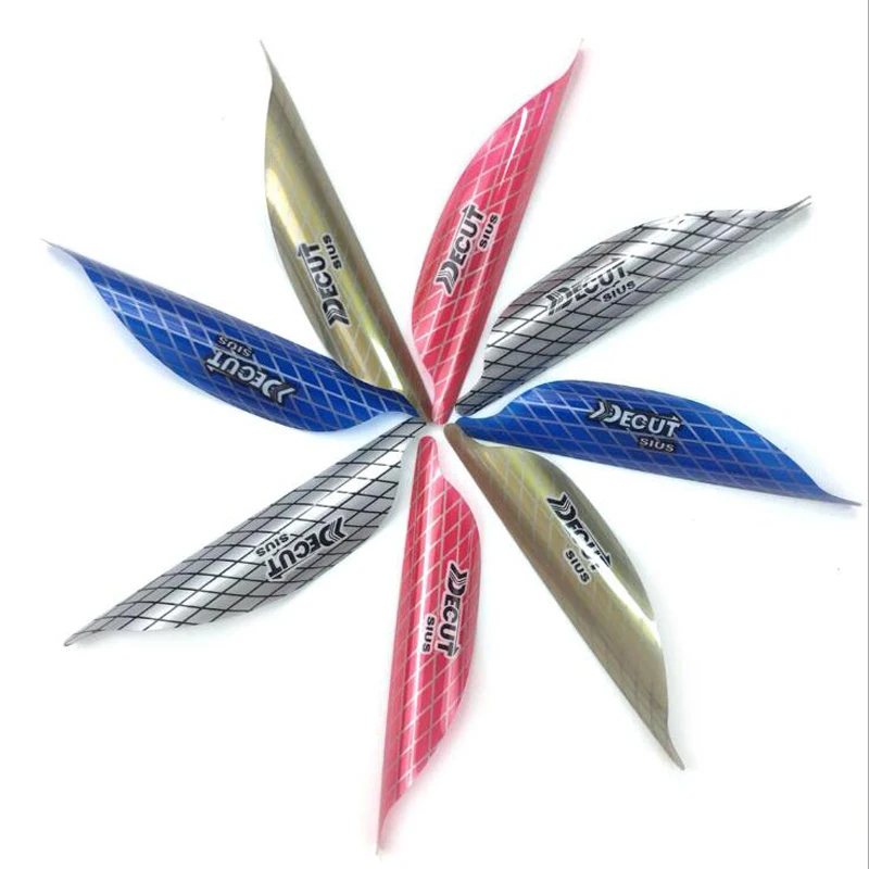 Archery Spin Vanes 2 inch 1.75 inch 1.56 inch Spiral Feather RW  With sticker Tape Rotating Fletching DIY Arrows