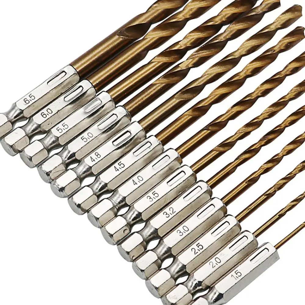 Imagem -06 - Brocas Helicoidais Hss 13 Peças de Brocas Hexagonal de Aço de Alta Velocidade para Chave de Fenda Elétrica Broca Elétrica 1.56.5 mm