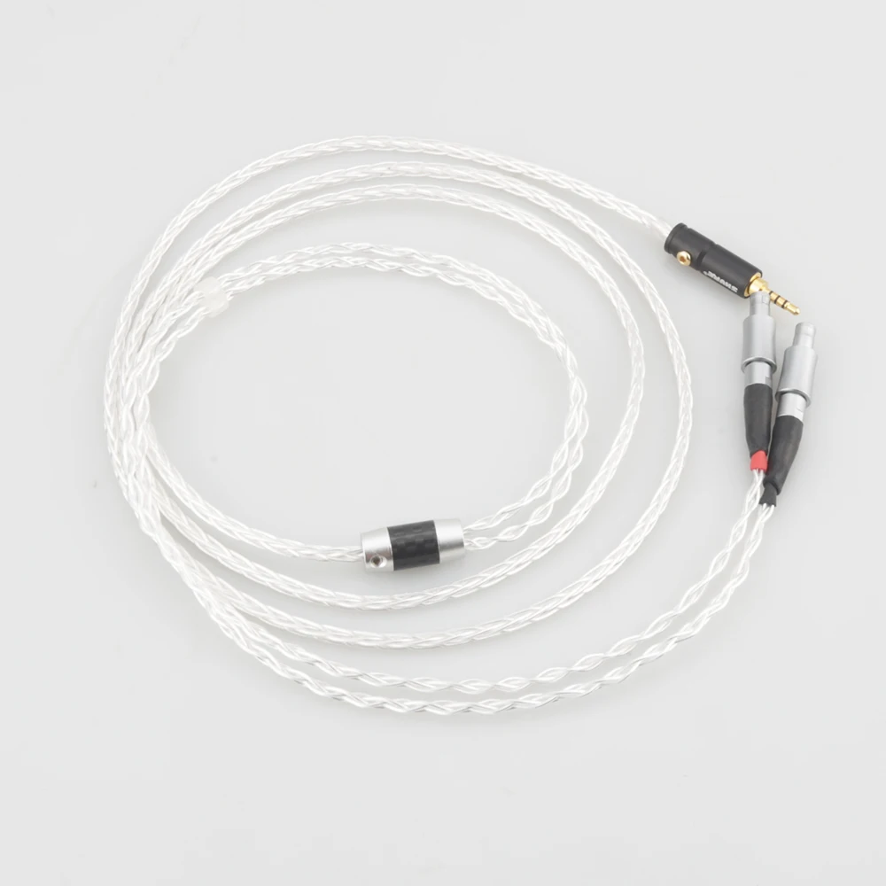 Audiocrast 2.5/3.5/4.4Mm/6.35/XLR Cân Bằng 8 Nhân Mạ Bạc Tai Nghe Cáp Nâng Cấp Cáp forHD800 HD800S HD820