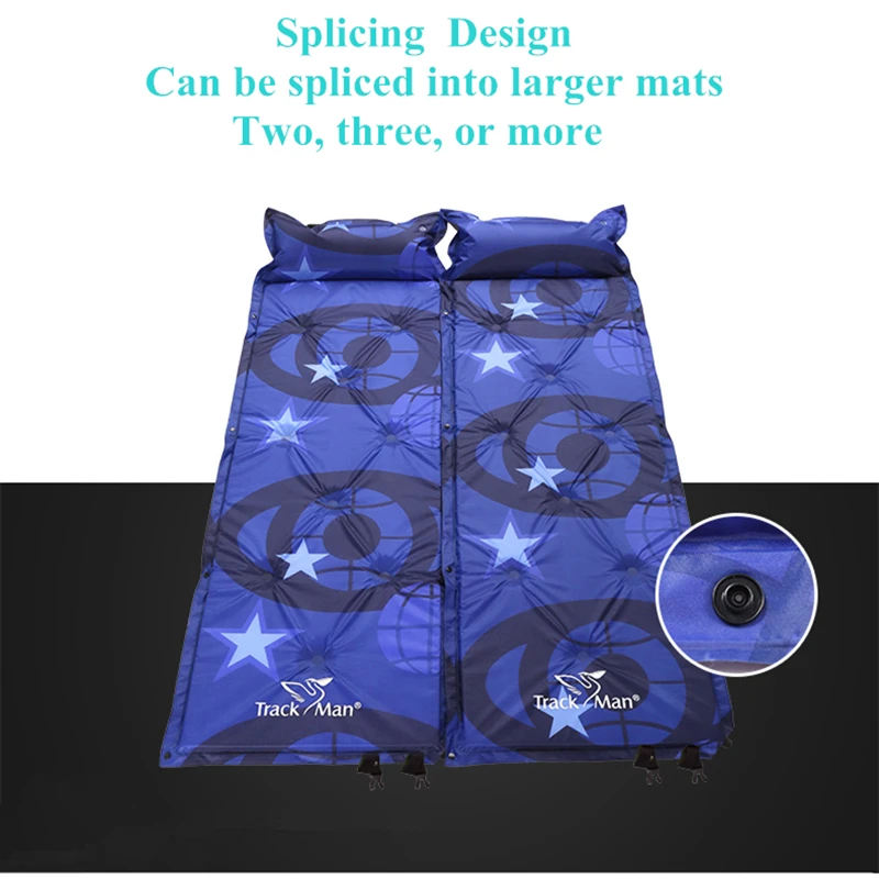 Can Splicing Camping Fill Foam Air Mattresses Automatical Inflatable Mat  Moisture Pad Dampproof Mat Outdoor Picnic Sleeping Bag