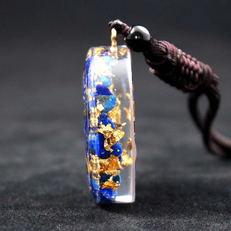 Orgone Pendant Natural Crystal lapis lazuli Seven Chakra Pendant Necklace Jewelry Gifts For Women Men Orgonite