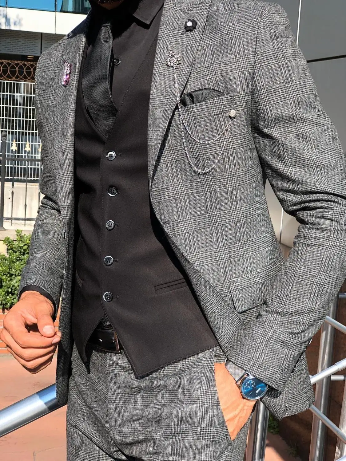 Custom Made Vestito Degli Uomini 2020 Smoking Formale da Sposa Best Uomo Abiti Sposo di Usura Tweed Smoking 3 Pezzi Si Adatta Alle Uomini (giacca + Pantaloni + Vest)