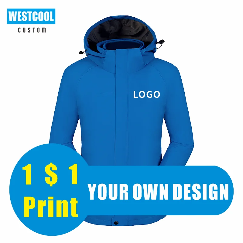 Zip Jacket Custom Logo Fashion Embroidery Printed Jacket Men And Women Personal Design Autumn Winter Hoodies WESTCOOL 2020