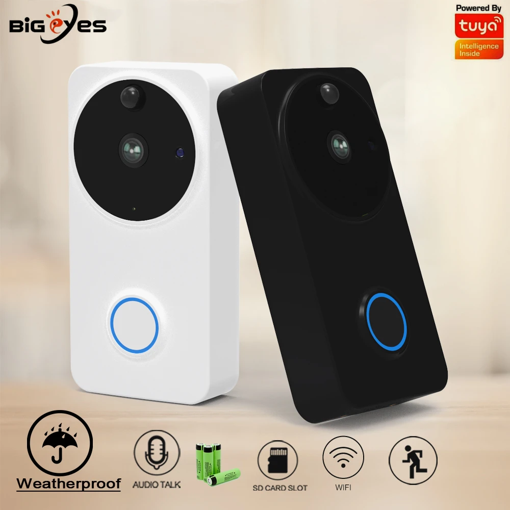 TUYA Doorbell WiFi Tuya Video Doorbell Camera Smartlife 2.0MP 1080P HD Camera Two Way Audio Camera TUYA Videodoor Phone TUYA APP