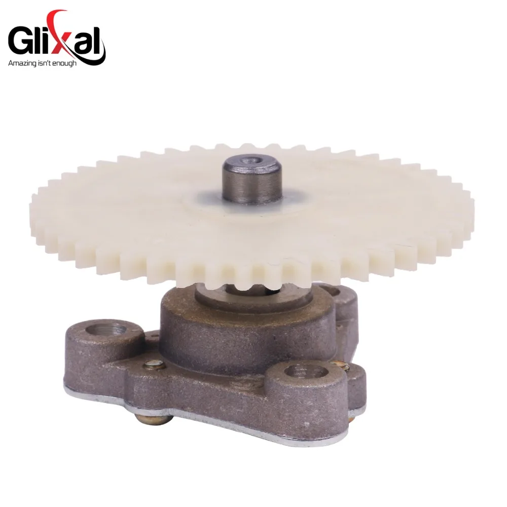 Glixal GY6 49cc 50cc Fuel Oil Pump Assembly with Fuel Pump Sprocket Gears for 139QMB 139QMA 22 tooth crankshaft