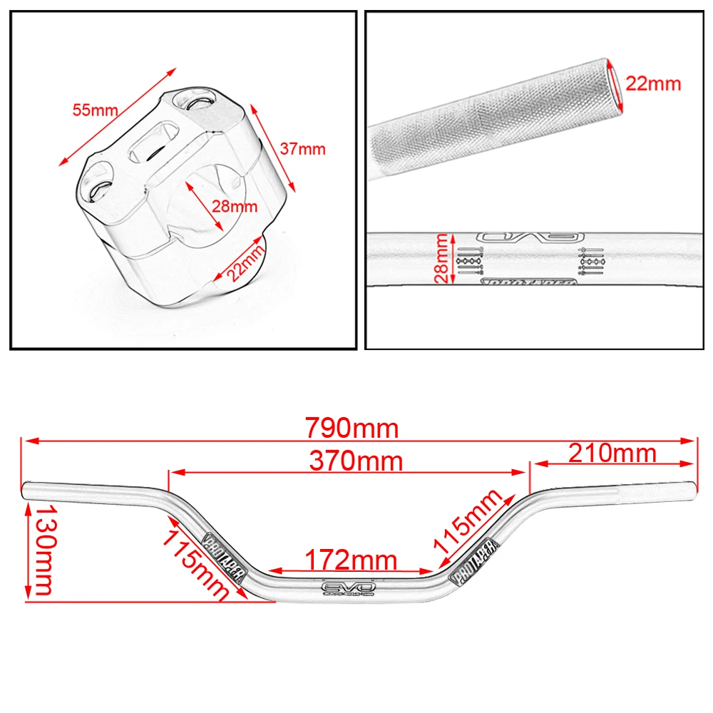 Motocykl 28mm CNC 1-1/8 \