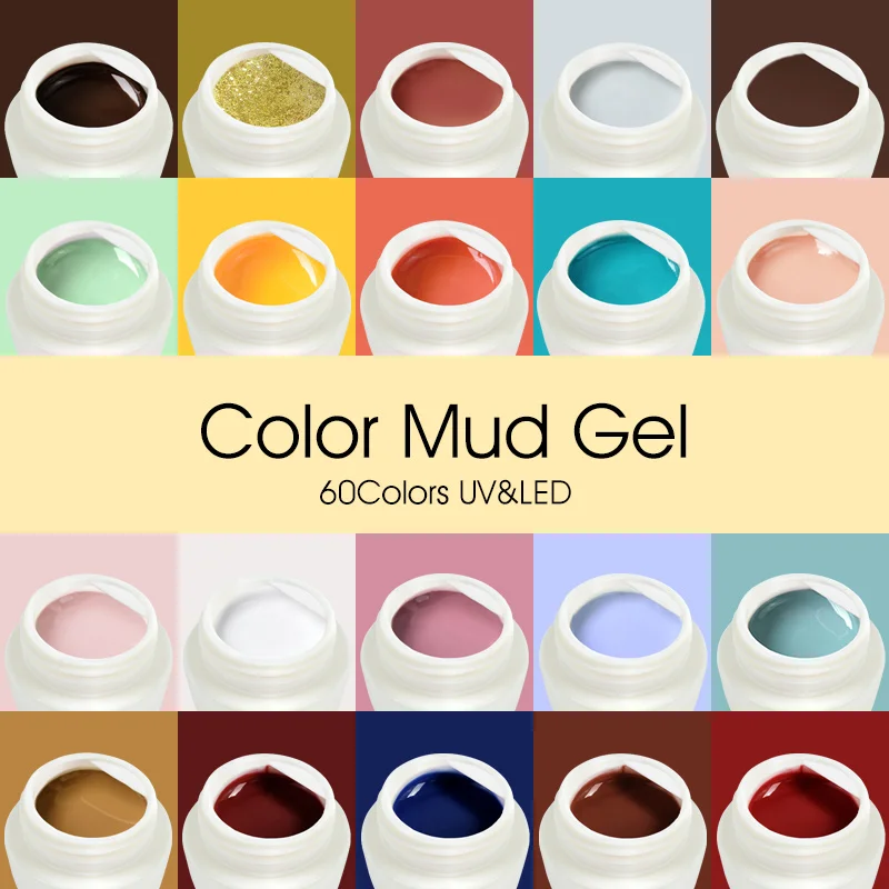 VENALISA 60 Colors New Mud Gel No Flowing Full Coverage Creamy Painting Thick Texture Gorgeous Color Pigmented Paint Nail Gel