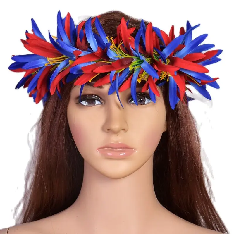 

Free Shipping HL0004B-5 50Pcs/lot 5Colors 50Cm Artificial Velvet Spider Lily Headband Tropical Hawaii Floral Headwear Wholesale