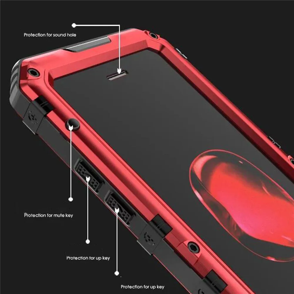 

Phone Case Waterproof Metal Protective Cover Anti-Falling Shell for iPhone12 12mini 12 Pro 12 Pro Max