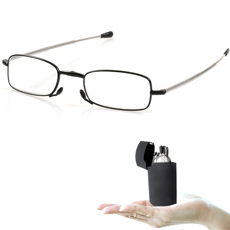 

Portable Folding Glasses Pocket Reading Glasses for Men Women Presbyopic Foldable Full Frame 1.5 2.0 2.5