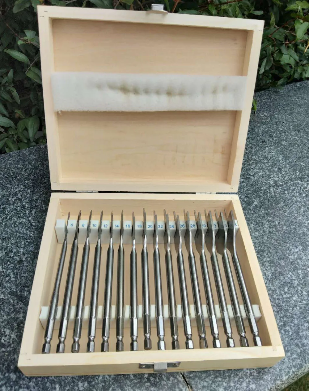 Wysokiej jakości 16/13 sztuk 6-38mm zestaw wierteł Spade stal szybkotnąca zestaw wierteł do drewna zestaw wierteł do obróbki drewna