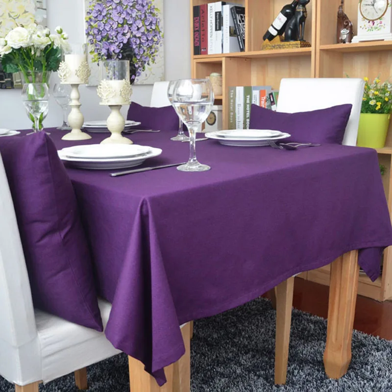 Washable Tablecloth for New Year, Table Cloth, Placemat, Table Flag, Wedding Decoration, Banquet, Textiles, Purple and Red