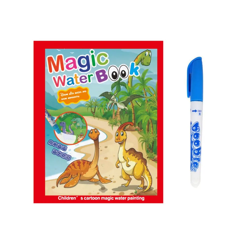 Montessori Toys Kids Colorful Water Picture Book Coloring Graffiti Reusable Doodle Magic Pen Drawing Board Toys Children Gifts