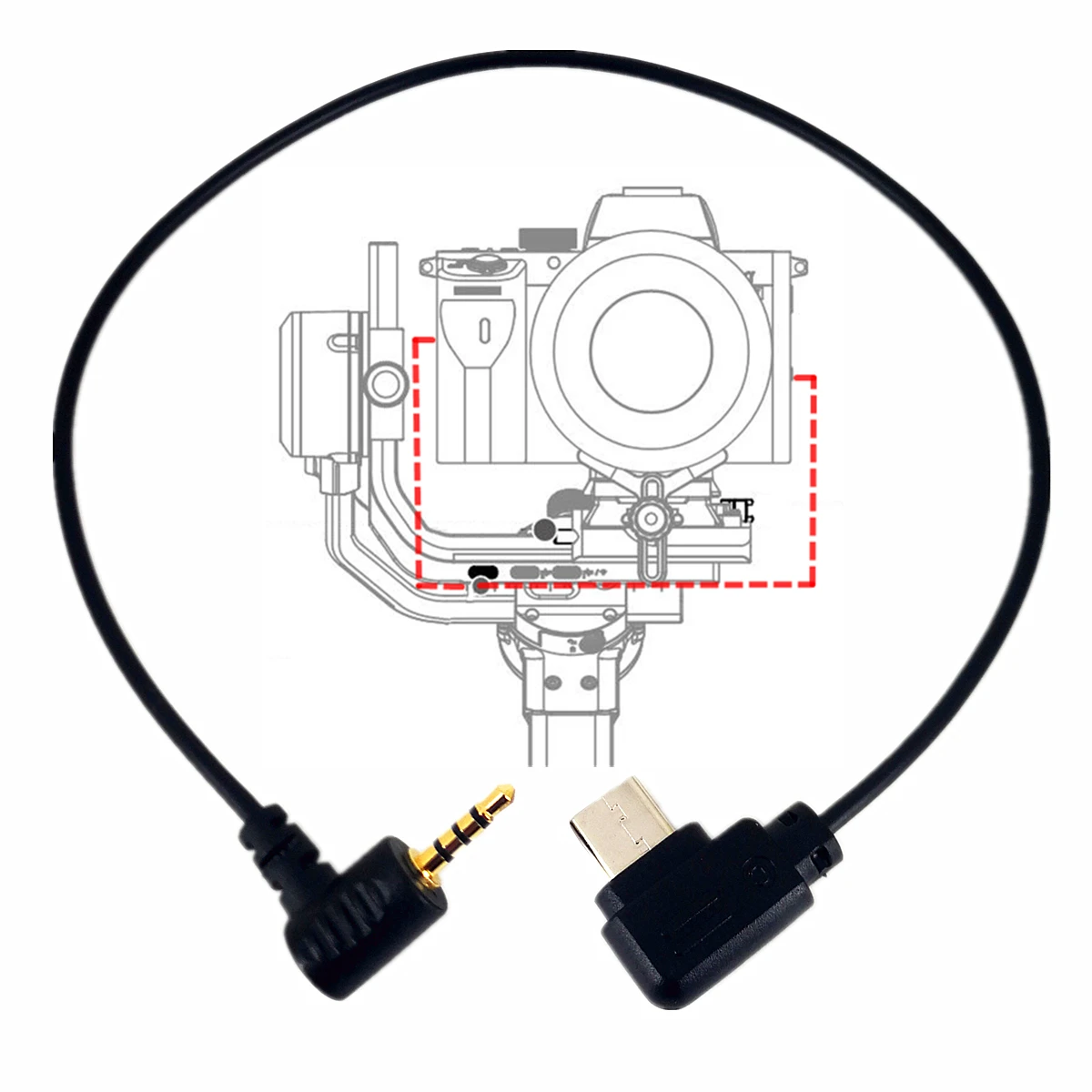 파나소닉 카메라 및 DJI RSC2 RS4 RS3 프로 RONIN-SC 로닌 SC 타입 C USB-C, C타입-2.5mm L1 RSS 제어 케이블, GH6 GH4 GH3 G95