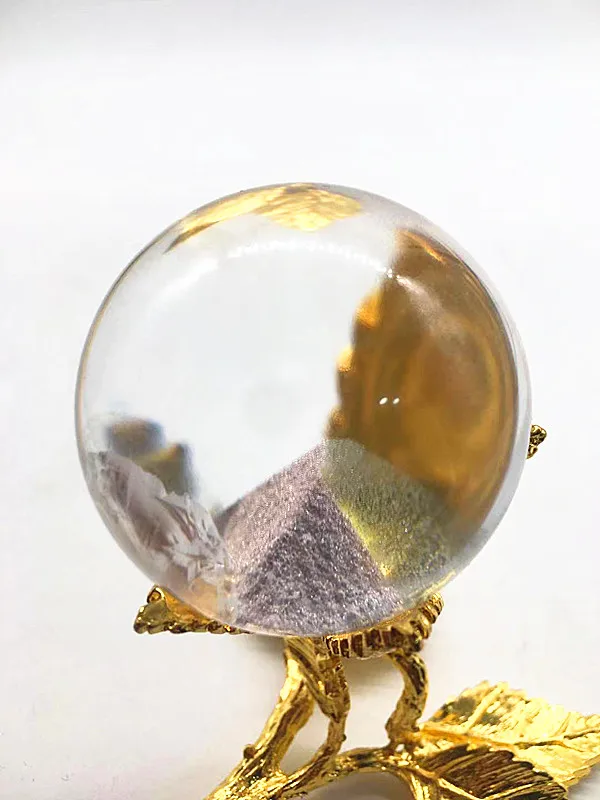 Best natural quartz crystal ball center growing garden pyramid chakra energy healing gift for mom