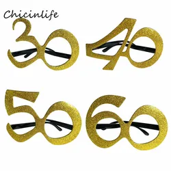 1 pièce 30 40 50 60 lunettes d'anniversaire femmes 30e 40e 50e 60e anniversaire fête ballon décoration Cosplay fournitures cadeau d'anniversaire