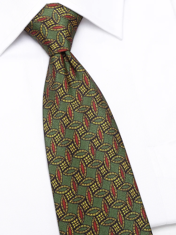 Men's Necktie Retro Jacquard Weave 9 CM Wide Ties For Men Profession Work Business Casual Necktie Mens Neck Tie With Gift Box