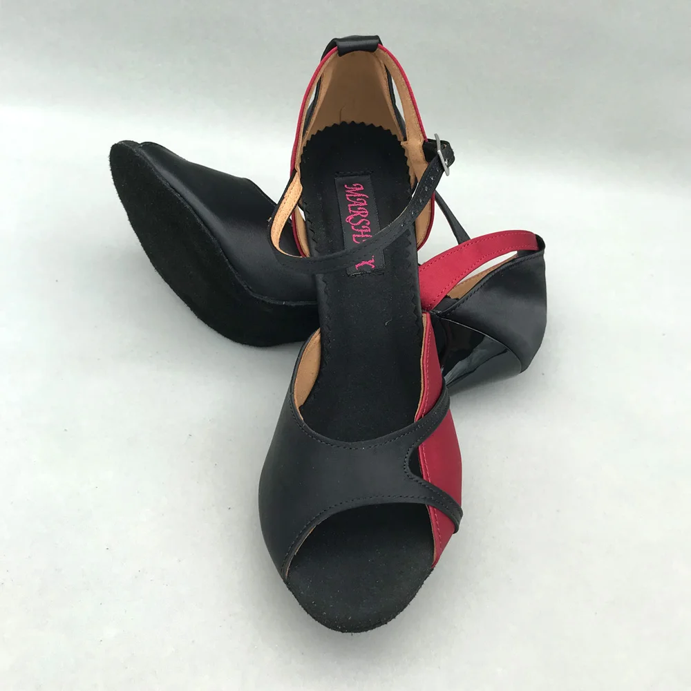 9cm heel Sexy Elegant Latin Dance Shoes For women Salsa shoes comfortable shoes MS6236BGD  low heel available dropshipping