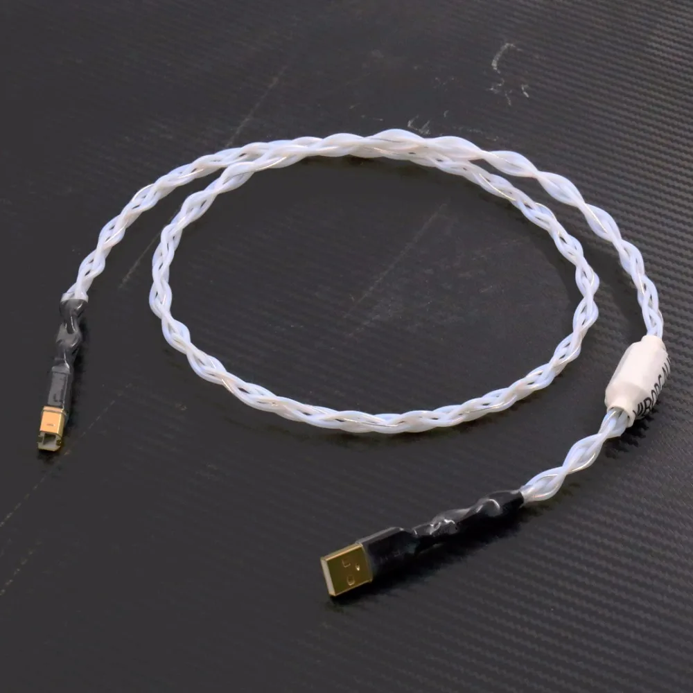 Pure silver decoder hifi fever USB (A - B) line DAC data cable 1M audio usb hifi cable