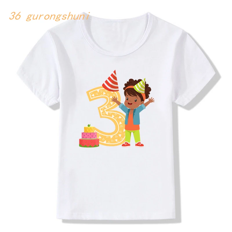 

T Shirt Boys T Shirts Happy Birthday Kids Tshirt 5 6 7 3d T Shirt T-shirts Kid Tops for Girls Shirts 2 8 Years Children Clothes