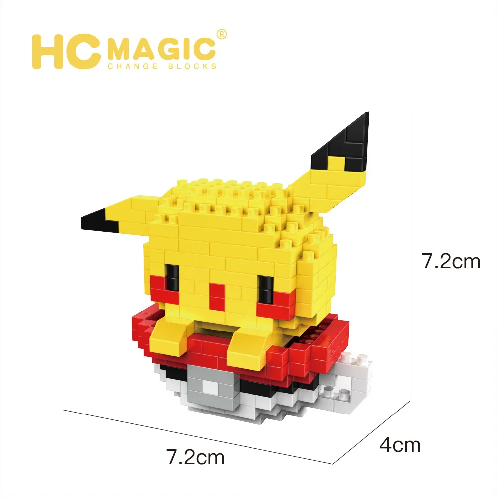 Cartoon A Cup Of Pokemon Micro Building Blocks Pikachu Jigglypuff  Eevee Bulbasaur Diamond Mini Brick Figrues Toys For Kids