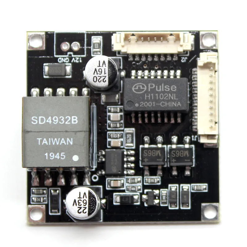 Placa de circuito fechado de tv poe, módulo pcb com saída inteligente poe 12v para câmera ip à prova d'água