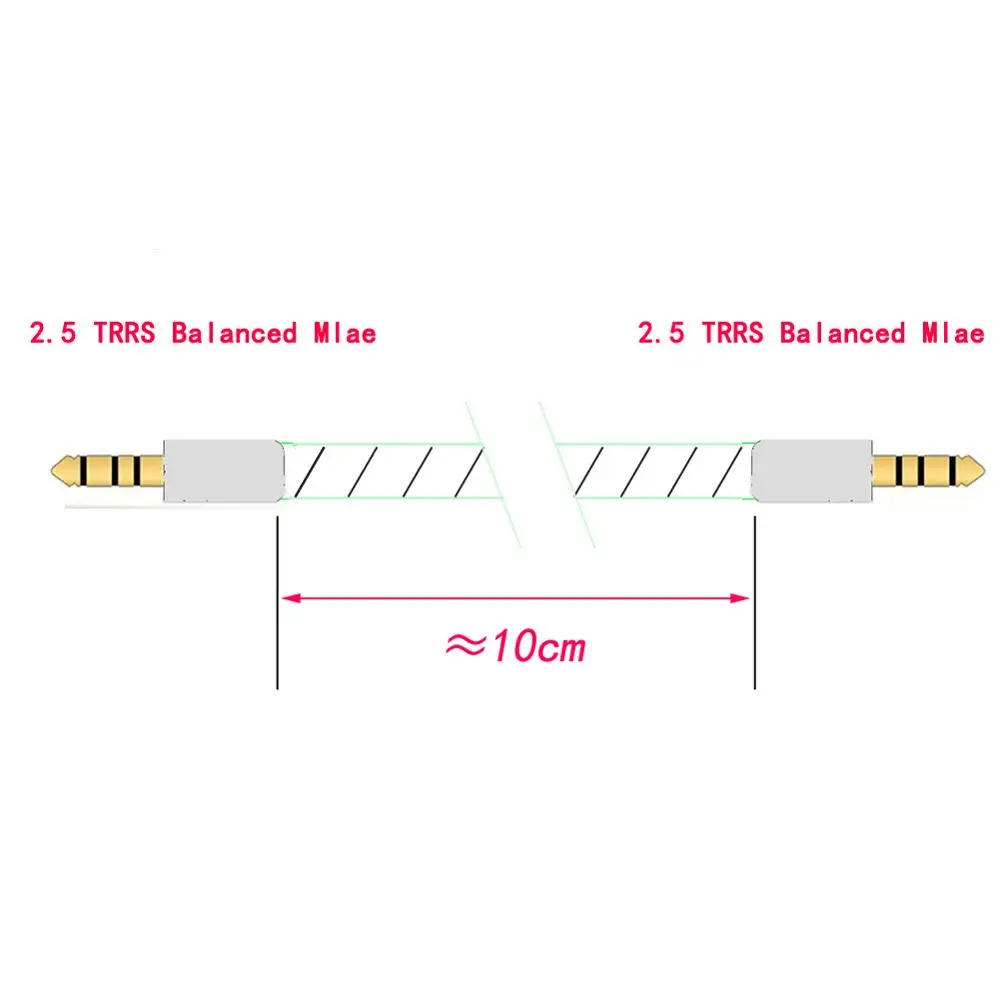 Thoulies HIFI 7N Single Crystal Copper 2.5mm TRRS Balanced Male to 2.5mm TRRS Balanced Male Audio Adapter Cable 2.5mm to 2.5mm