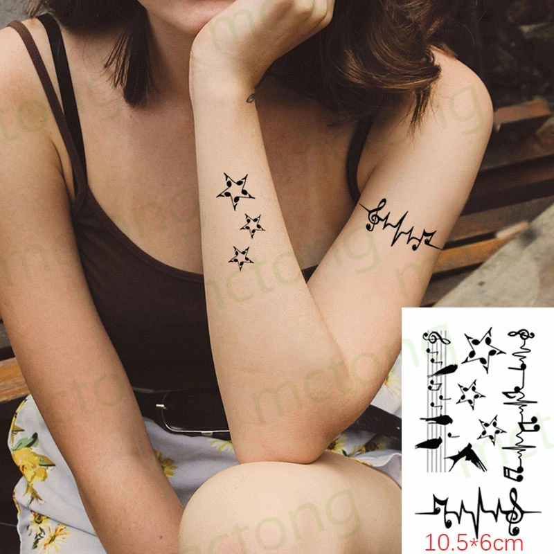 Pegatina de tatuaje temporal impermeable para hombres y mujeres