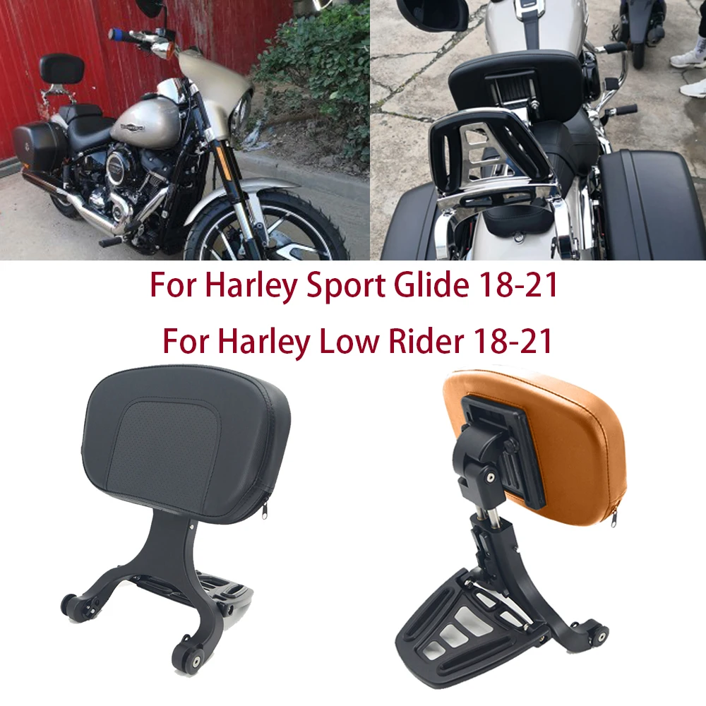 Motorcycle Multi-Purpose Driver Passenger Backrest For Harley Softail Sport Glide FLSB Low Rider FXLR FXLRS 2018-2021