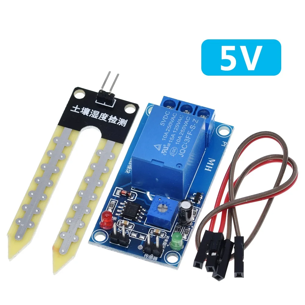 TZT DC 5V 12V soil moisture sensor relay control module Automatic watering of the humidity starting switch