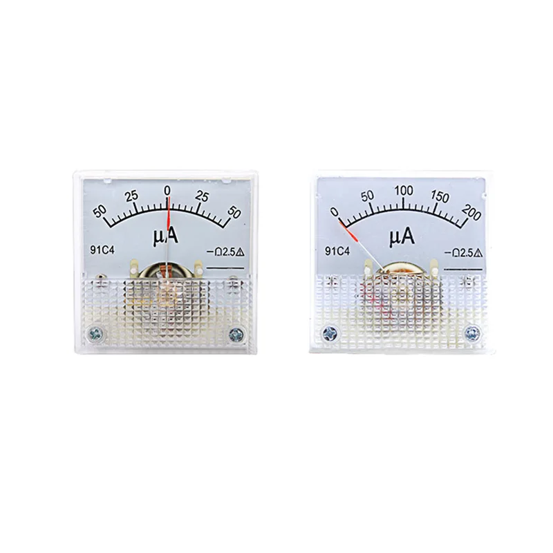 91C4-uA Microampere Instrument  DC Ammeter 100uA 200uA 300uA 500uA Pointer Type