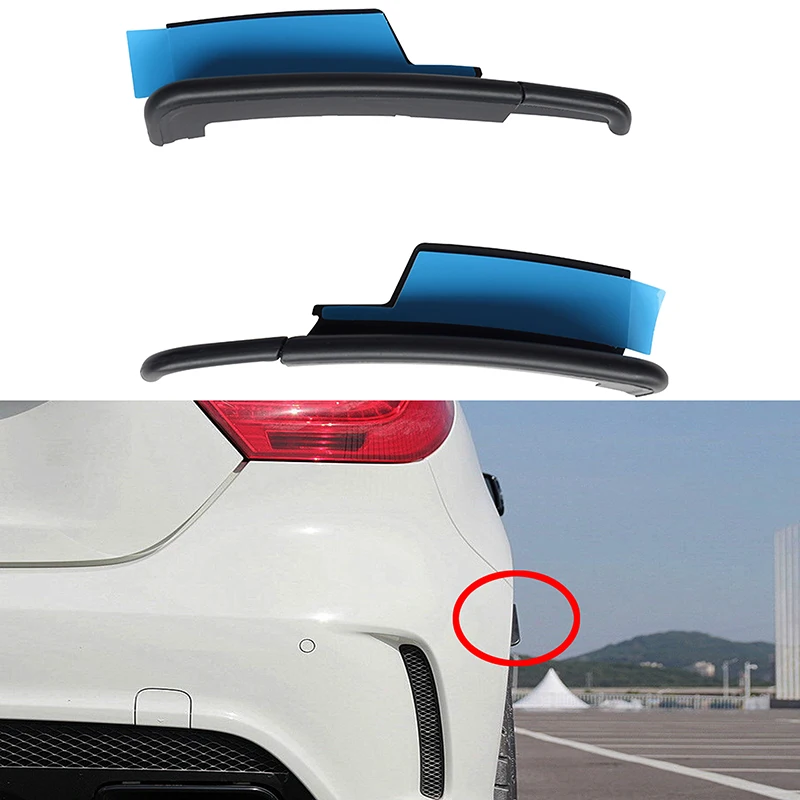 Black Rear Bumper Cover Trim Fender Flare Extension Wheel Eyebrow For Mercedes W176 A160 A180 A200 A250 A45 AMG 2013-2019