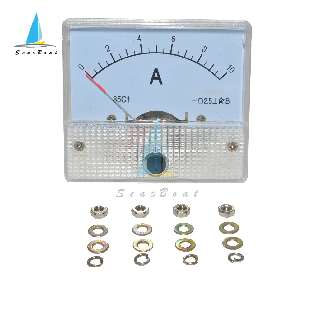 85C1 DC Analog Panel Voltmeter Ammeter Amp Volt Meter Gauge 30V 50V 5A 10A Analog Current Voltage Meter