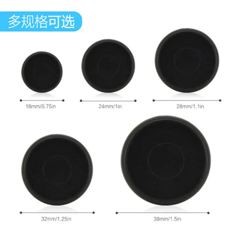 100pcs Black Round Rings Plastic Mushroom Hole Loose Leaf Ring Book Binding Disc Buckle Hoop DIY Binder Notebook Office Rings