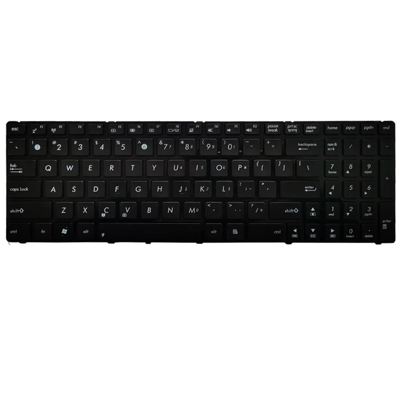 NEW English laptop keyboard FOR ASUS K50 K50IN K61 K50X K50A K50AB K50ID US keyboard with frame