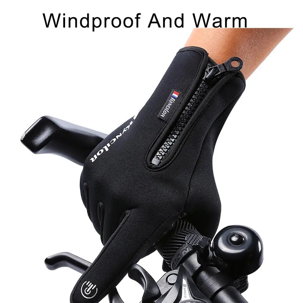 KYNCILOR Unisex Winter Warm Gloves Outdoor Non-Slip Touch Screen Waterproof Windproof Riding Gloves For Skiing Driving Mountain