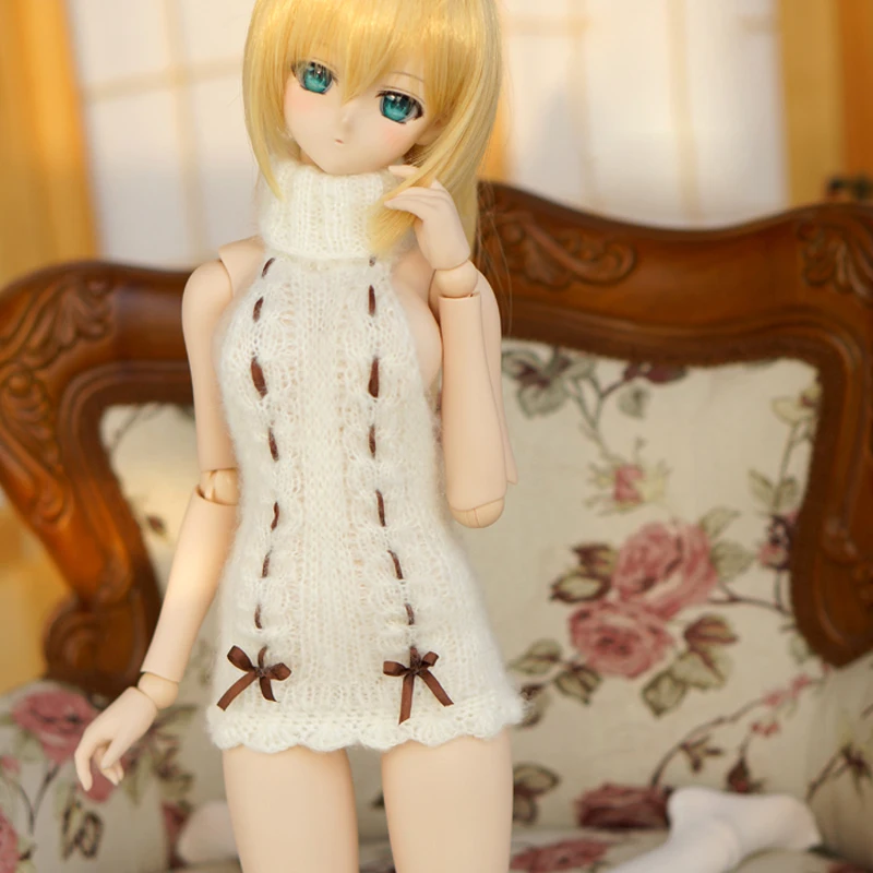 D03-P501 children toy BJD DD SD MSD  1/3 1/4 doll's clothes Turtleneck sexy open back sweater 1pcs