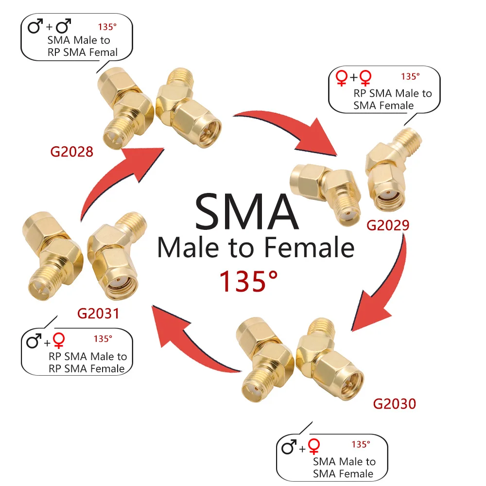 1ชิ้นอะแดปเตอร์ RF โคแอกเซียล SMA กับ SMA หัวต่อตัวผู้ตัวเมีย RP SMA เป็น SMA ตัวผู้ RP SMA มุมฉากตัวแปลง3ทาง