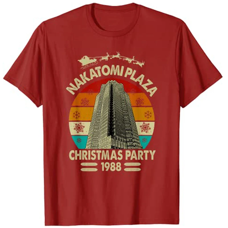 Funny-Nakatomi-Plaza Christmas Party 1988 Xmas Holiday T-Shirt Graphic Tee for Kids and Adults