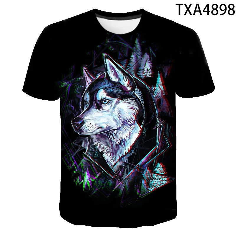 New 3d Printed Wolf Pattern Men\'s And Women\'s Children\'s T-shirts Summer Casual Fashion Streetwear Sports Breathable Cool Tops