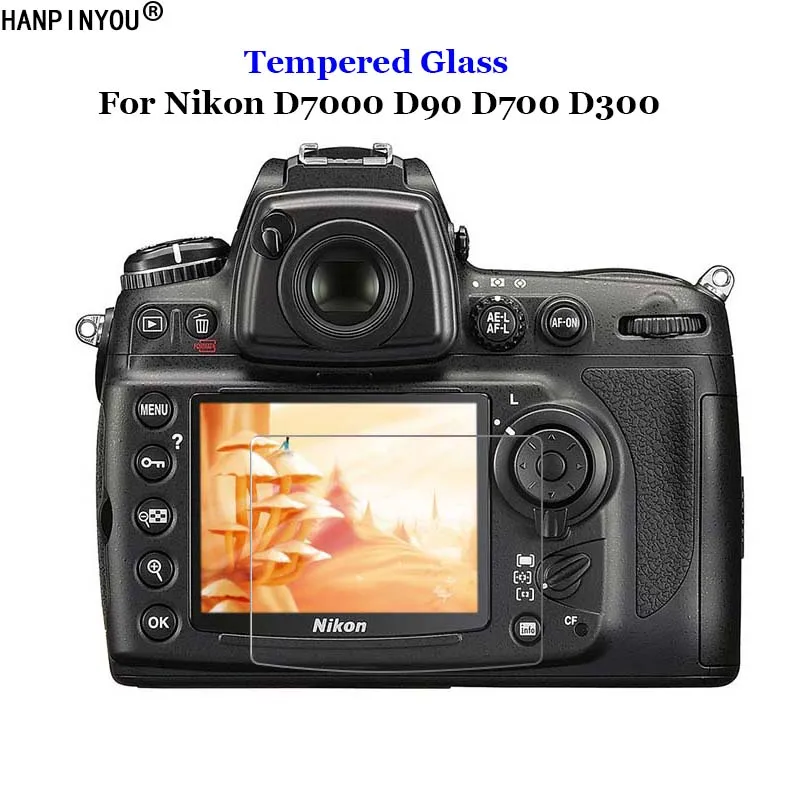 For Nikon D7000 D90 D700 D300 D300S Clear Tempered Glass 9H 2.5D Camera LCD Screen Protector Protective Film