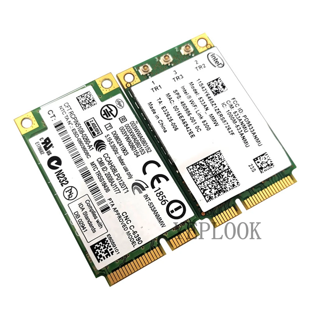 인텔 와이파이 카드, 듀얼 밴드 2.4G, 미니 PCI-E 와이파이 카드, 레노버 T400S, L410, L510, T510, X510, X201, X201S, 533AN, HMW, 5300, 450Mbps