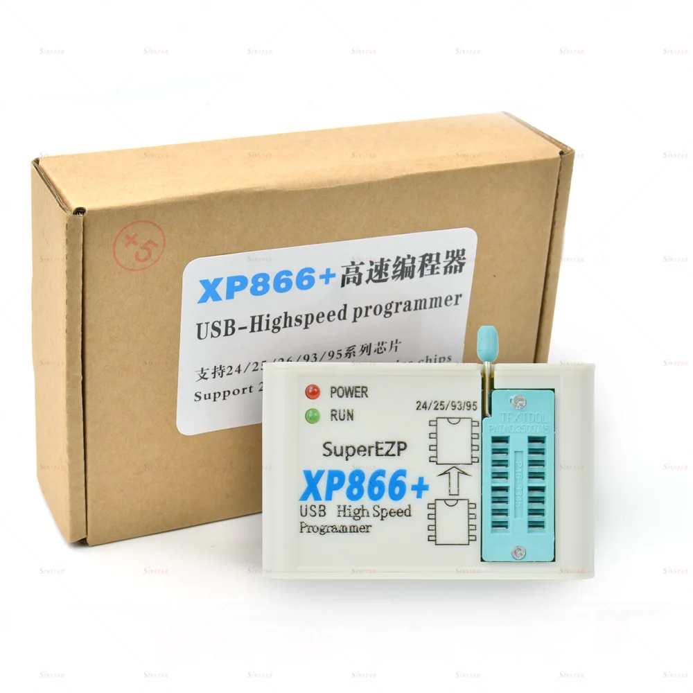 Smart Electronics XP866+ High-speed USB SPI Programmer Support 24 25 93 95EEPROM 25 Flash BIOS Chip XP866 + 12Adapters