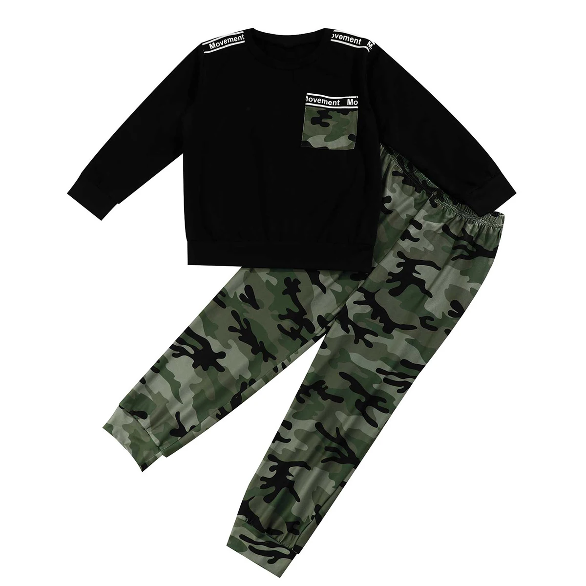 

Kids Boys Girls Clothes Set Autumn Kids Sport Clothing Camouflage Pants Trousers Long Sleeve T-shirt Tops Children Tracksuit Set